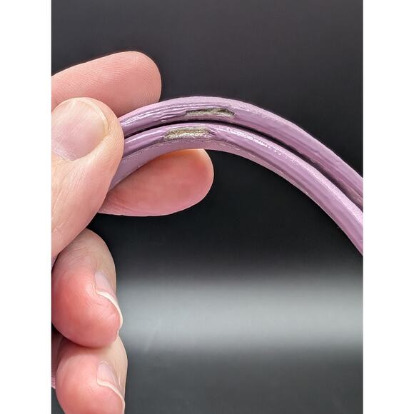 Coach Hampton lilac pebble leather hand bag Purse Satchel Light Purple Y2K - Picture 15 of 15